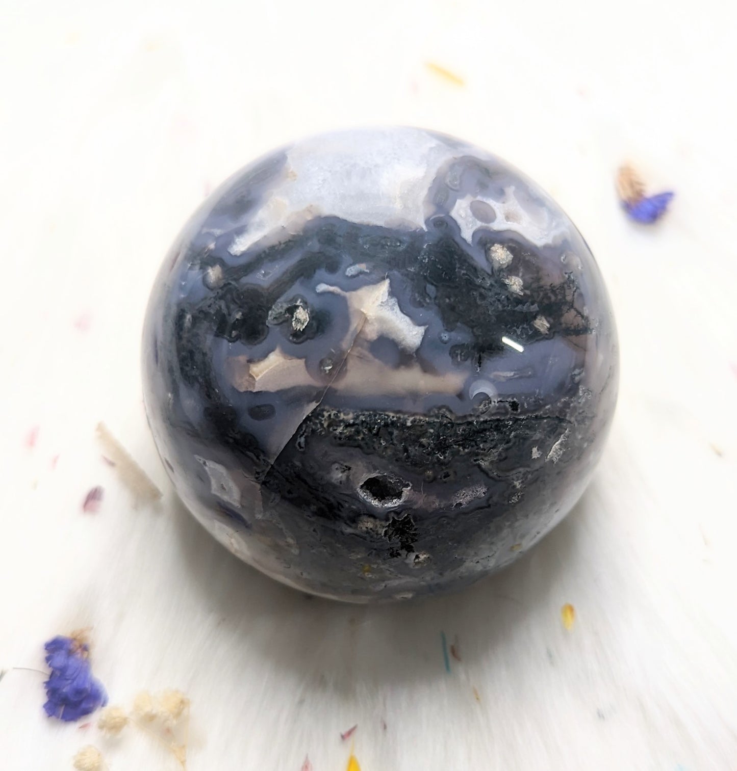 750g Moss Agate Sphere