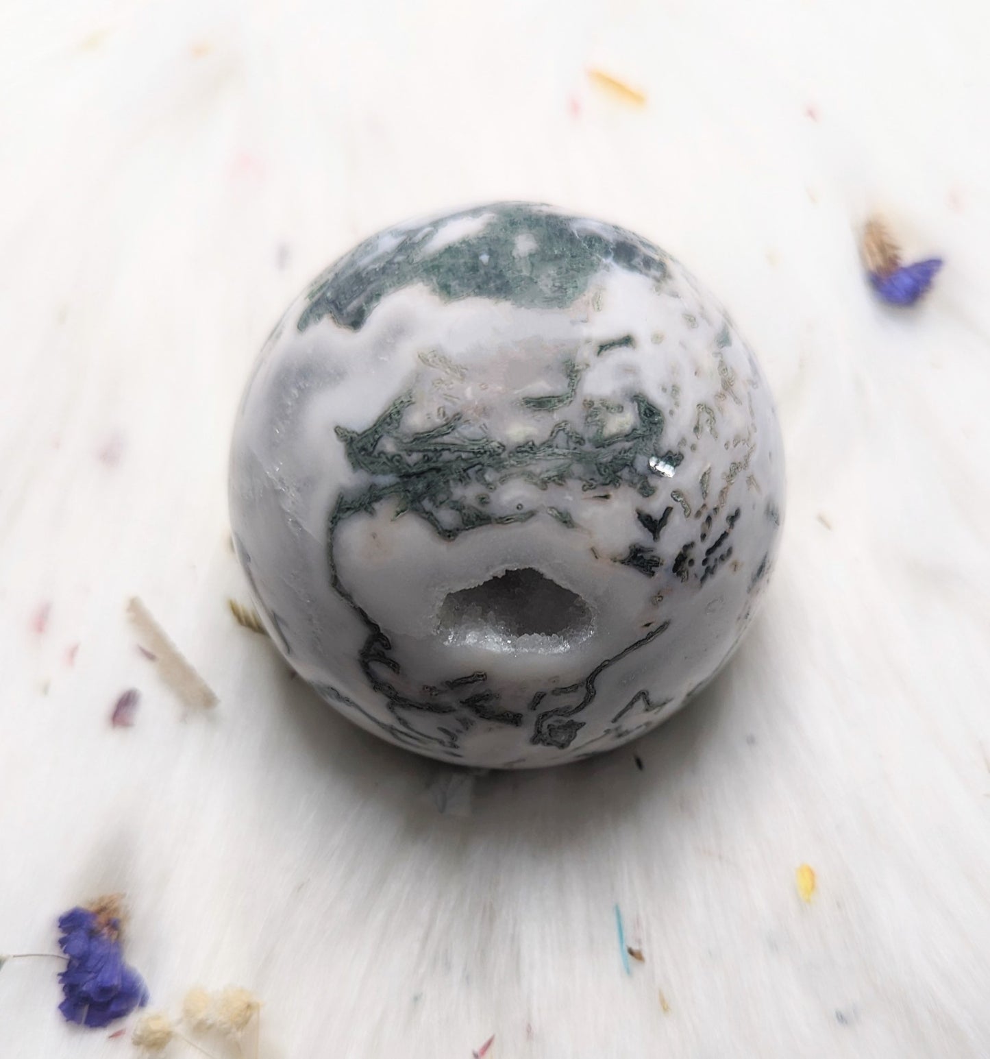 444g Moss Agate Sphere