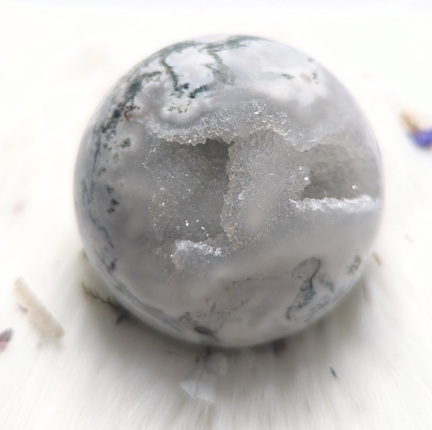 500g Moss Agate Sphere