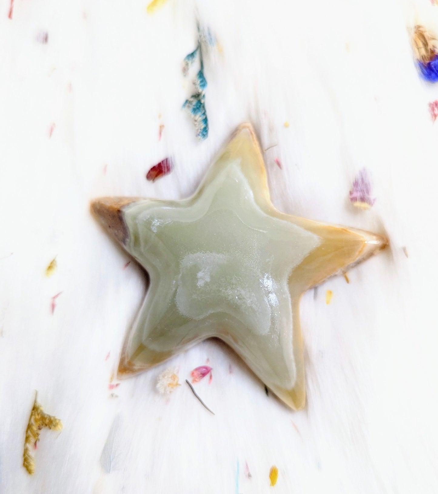 Green Calcite Star