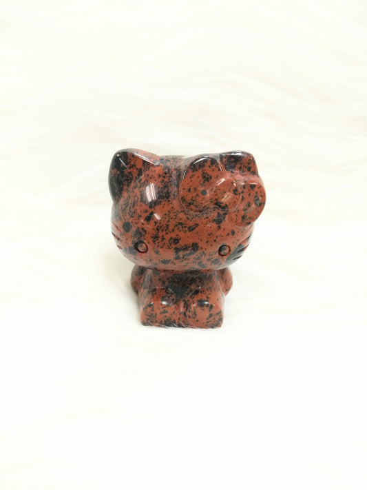 2" inches Mahogany Obsidian Hello Kitty