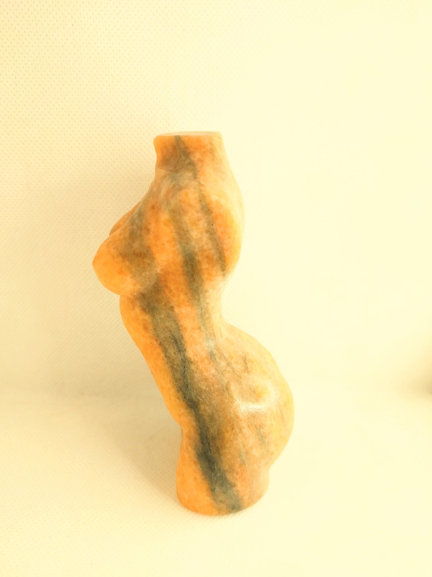 5" inches Tall Orange Calcite Woman Body