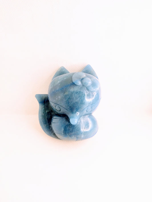 3.5' inches Blue Aventurine Nine Tails Fox