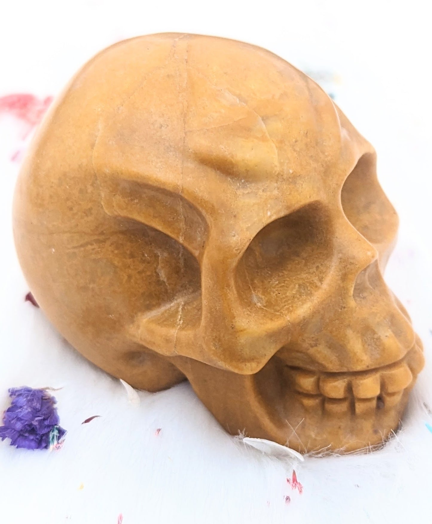 3" inches Yellow Jasper Skull