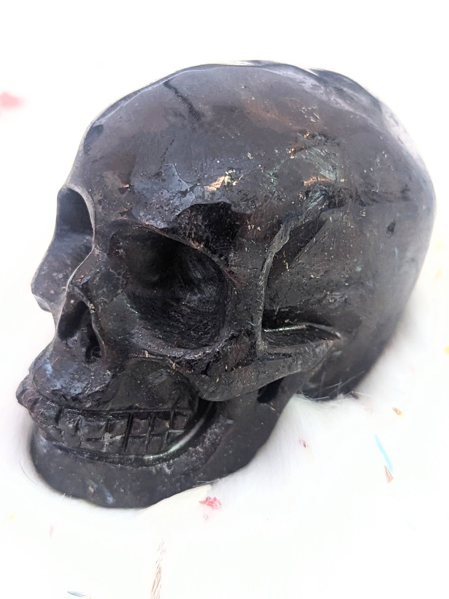 3" inches Arfvedsonite Stone Skull