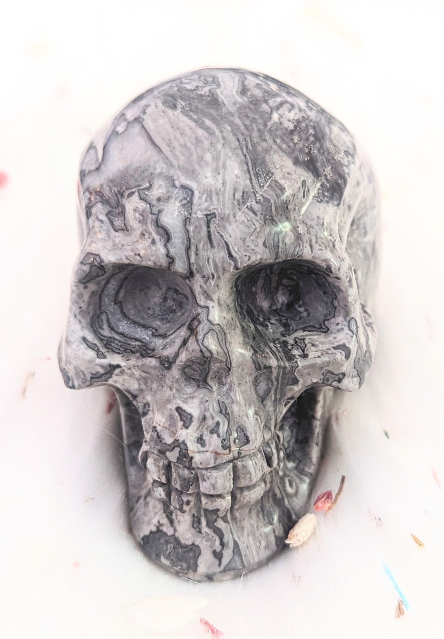 3" inches Picasso Jasper Skull