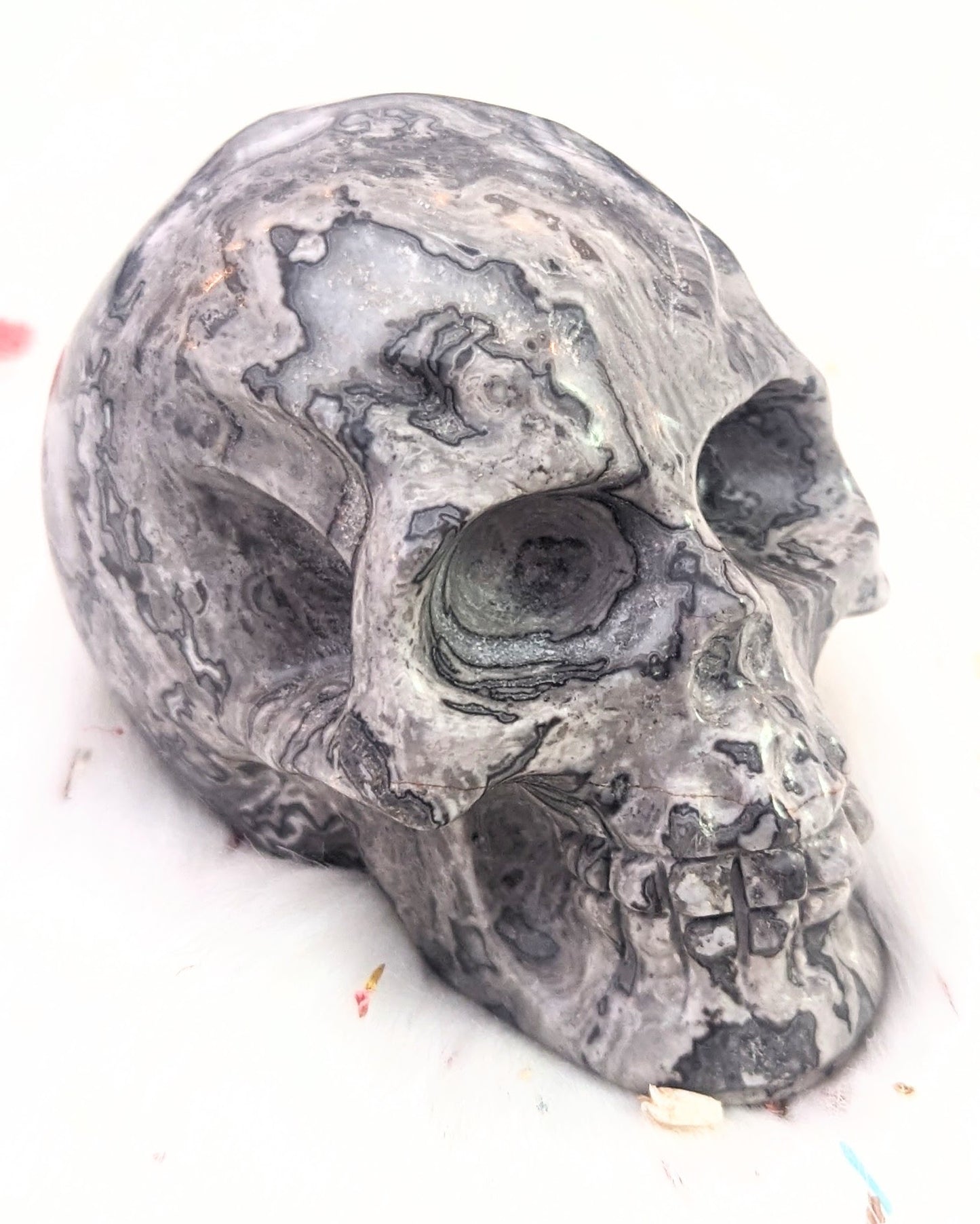 3" inches Picasso Jasper Skull