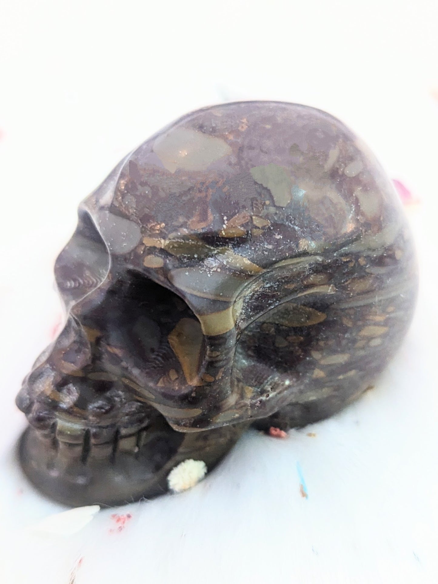 3" inches Bamboo Jasper Skull