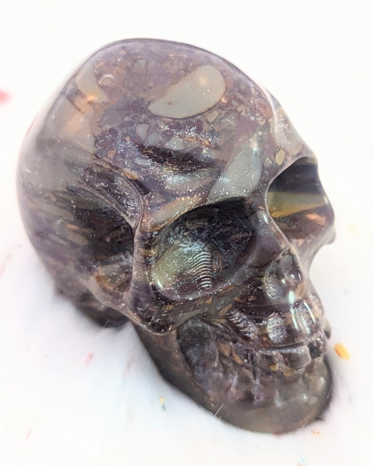 3" inches Bamboo Jasper Skull