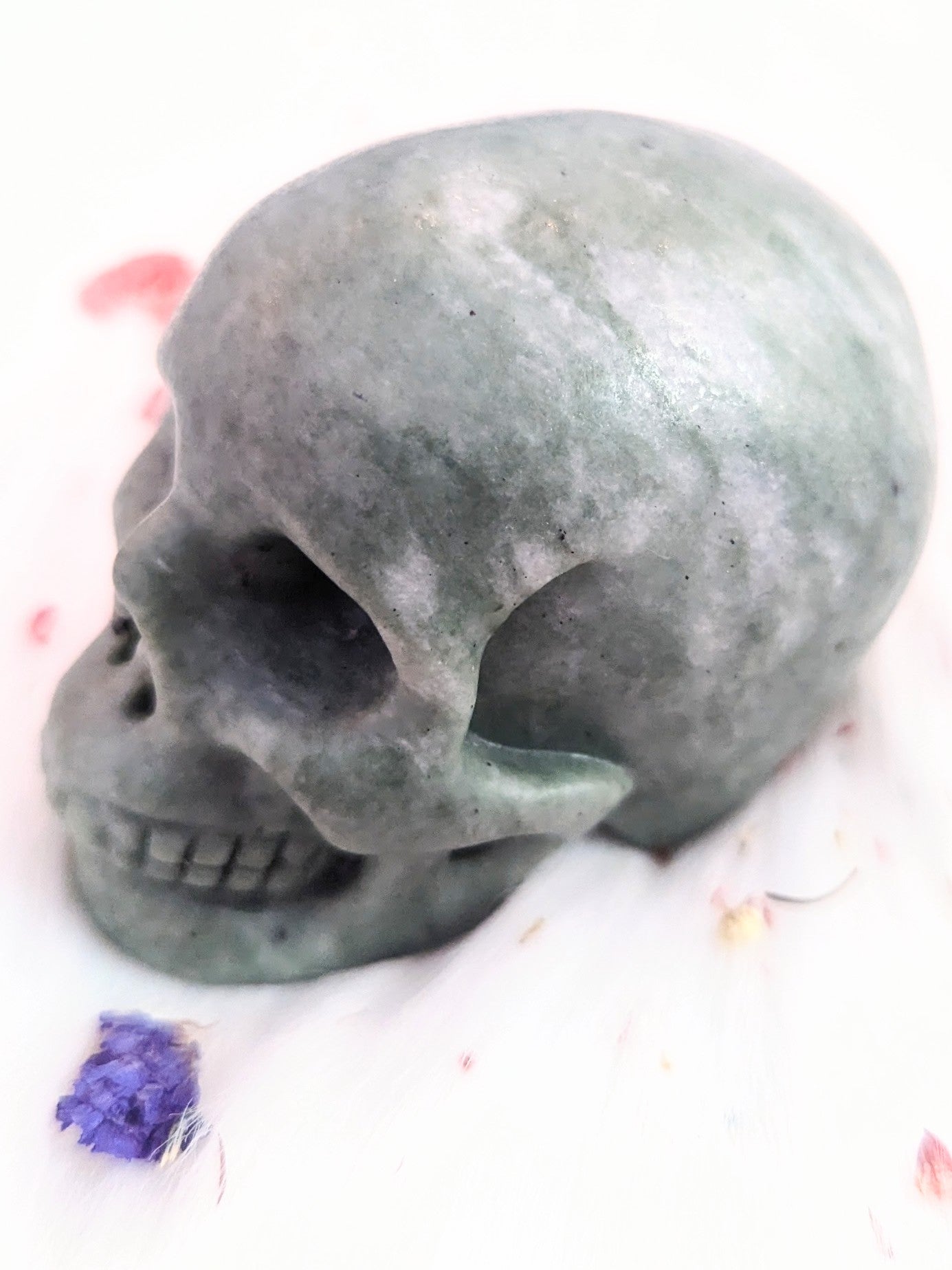 3" inches Green Aventurine Skull