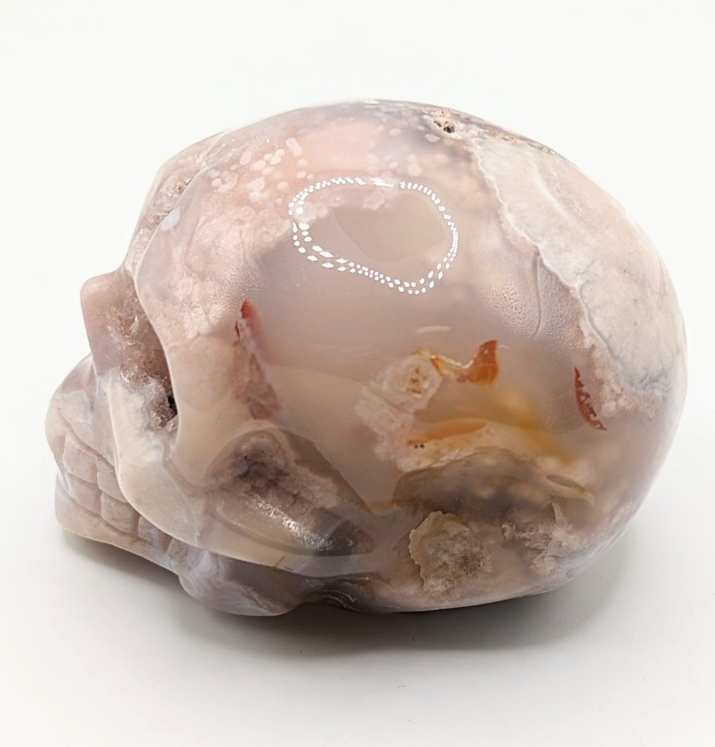 Flower Agate Skull