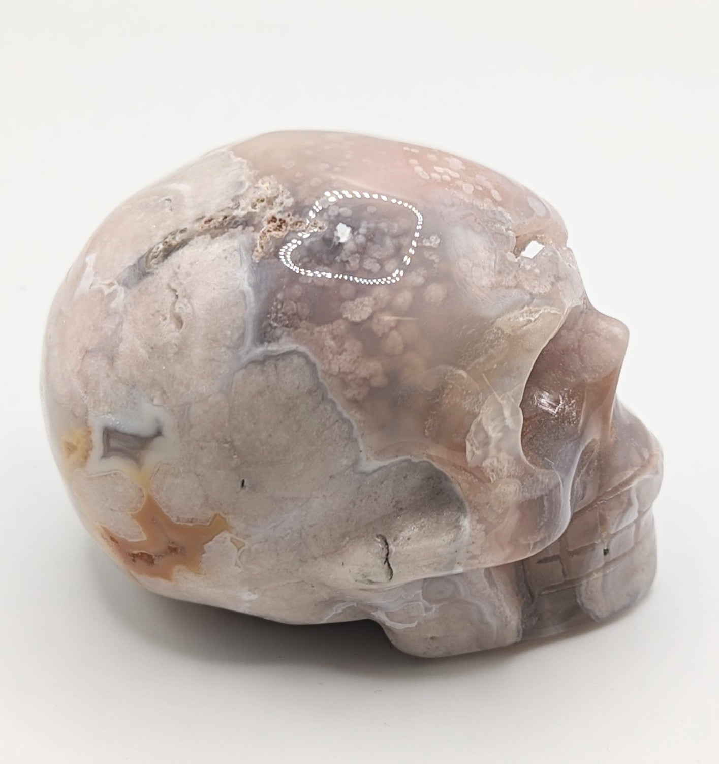 Flower Agate Skull